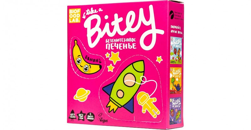 Bitey печенье безглютеновое, банан